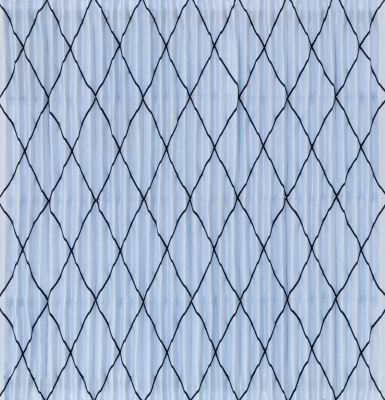 Blue Mesh, 2017 60 x 60cm, folded linen in plexiglass box