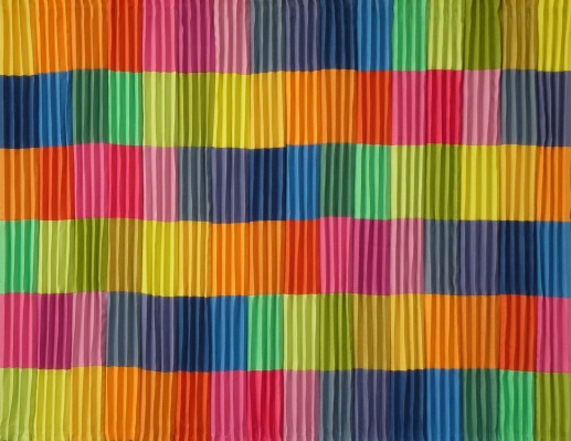 Colour Gradient, 2017 90 x 115cm, folded linen in plexiglass box