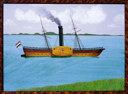 Ship, 198967x90 cm,&amp;nbsp;acrylic on canvas&amp;copy; Regős Istv&amp;aacute;n