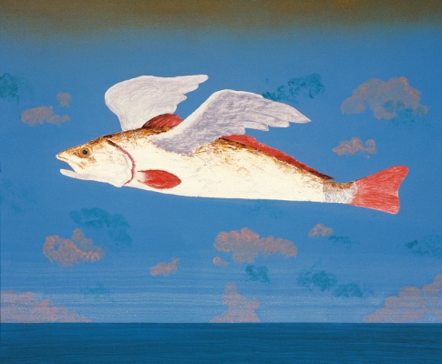 Flying Fish, 198580x100 cm, mixed texhnique&amp;copy; Regős Istv&amp;aacute;n